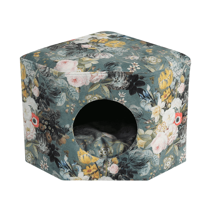 Irregular print cat  stool LT-U6037
