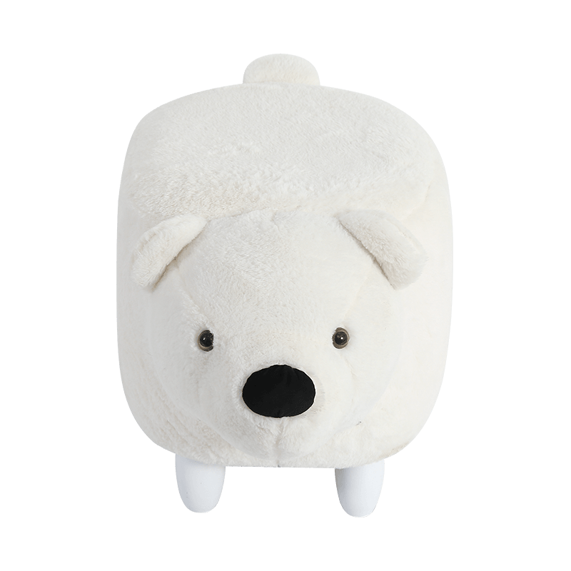 White Bear Shape Footstool and Pet Den