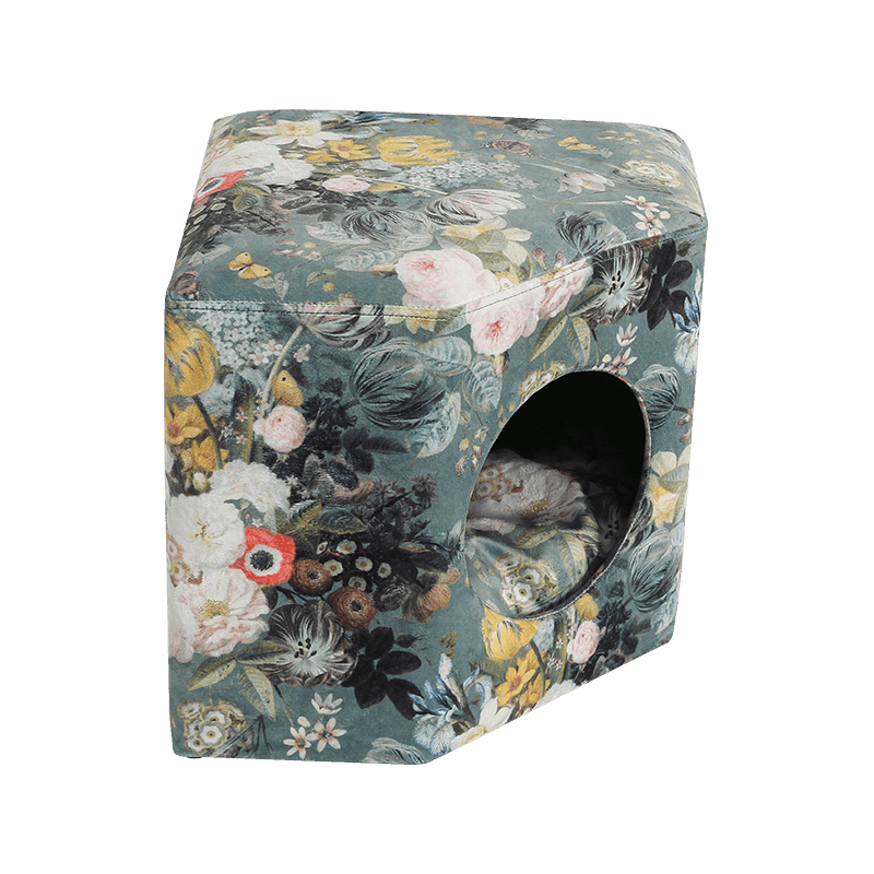 Irregular print cat  stool LT-U6037